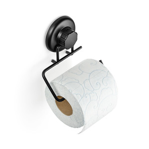 Фото Тримач туалетного паперу на вакуумній присоссці (Black)
