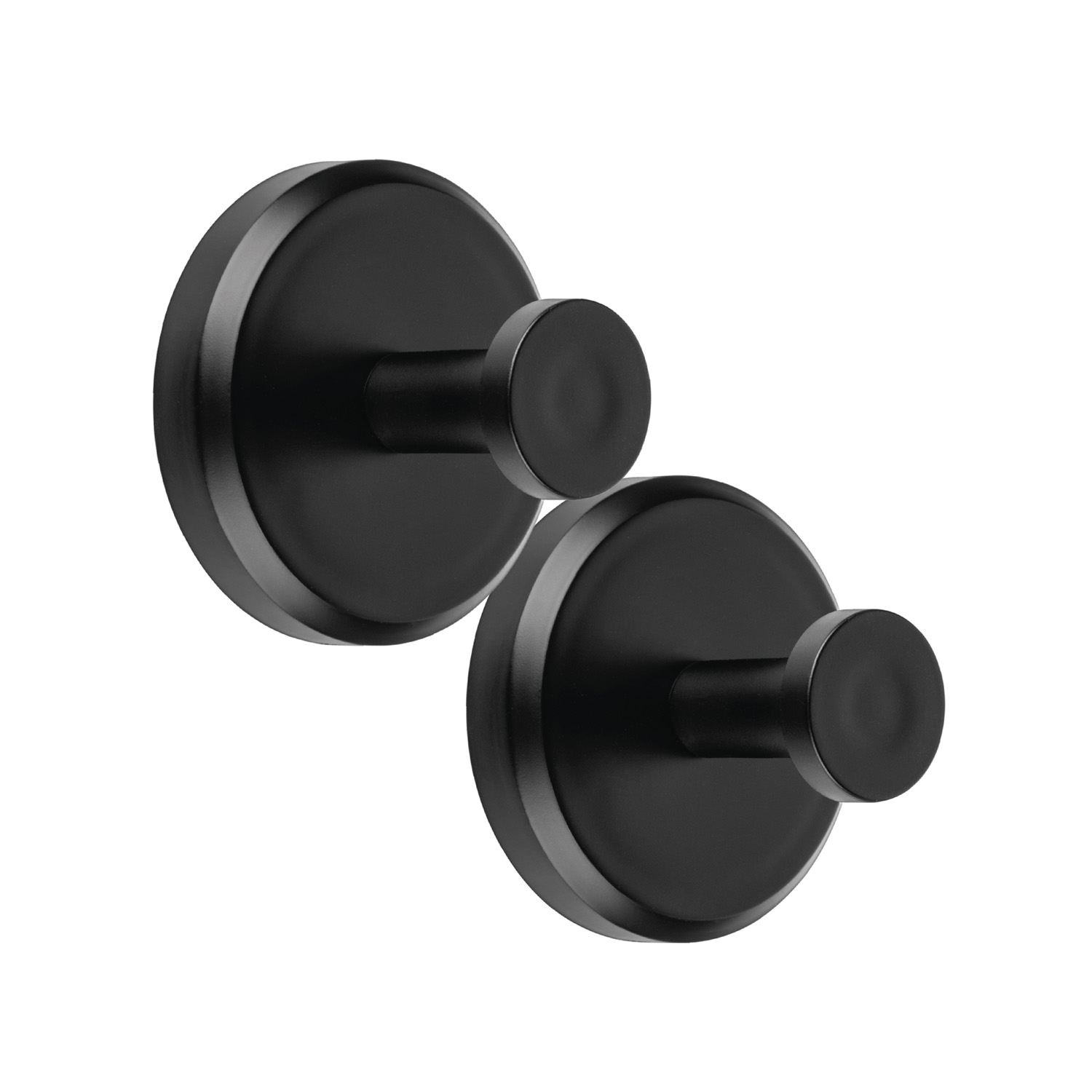 Крючок на вакуумной присоске Black (комплект 2 шт.) (пластик) - фото 1