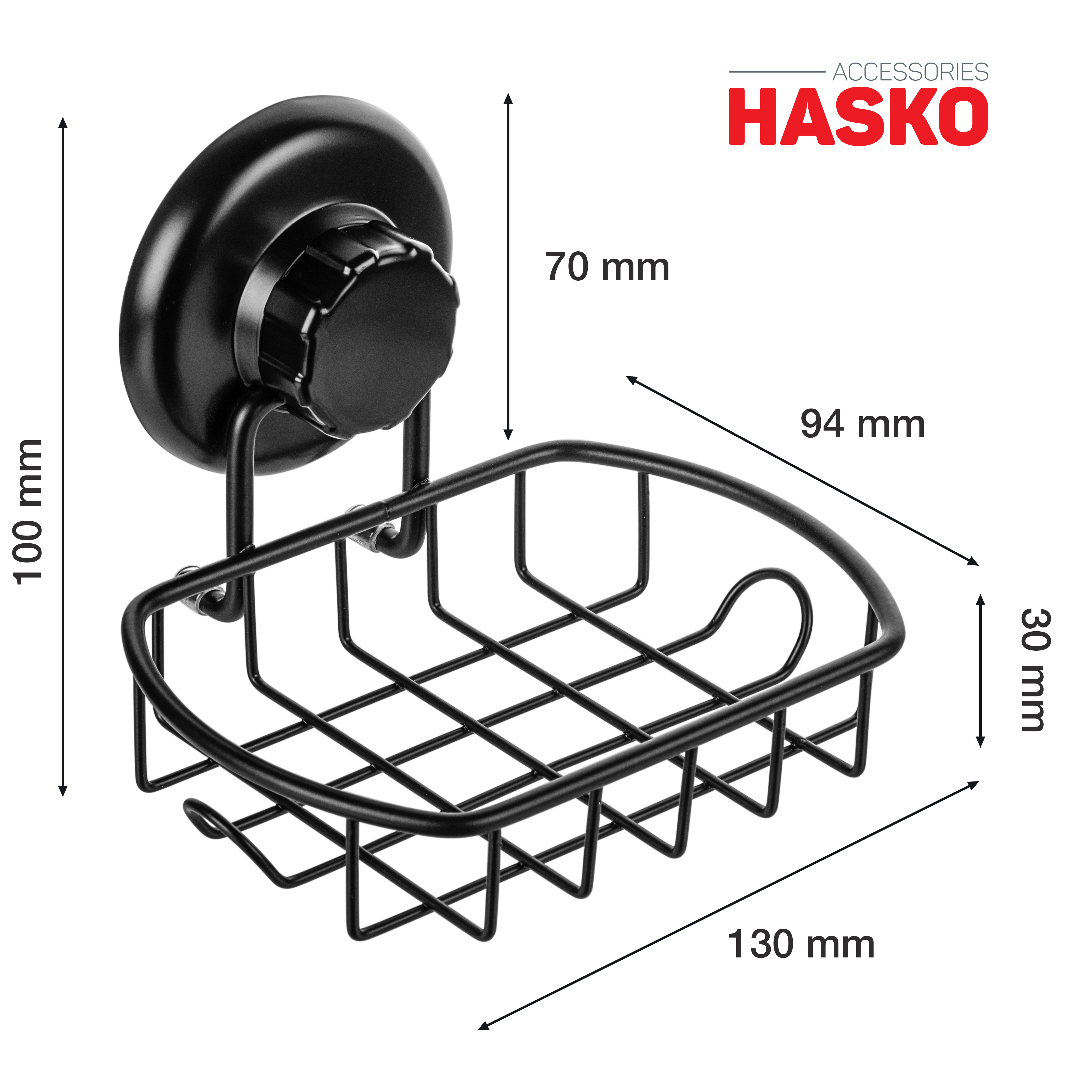 Мыльница на вакуумной присоске (Black) - фото 6